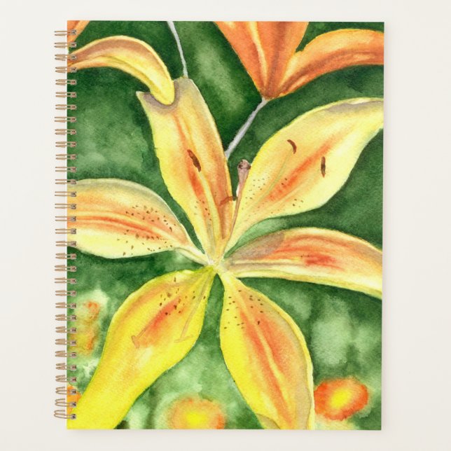 Yellow lilies in the garden    planner (Front)