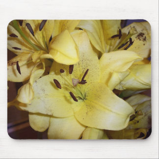 Yellow lillies mouse mat