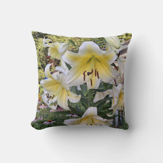 Yellow Lilly Glass Cushion