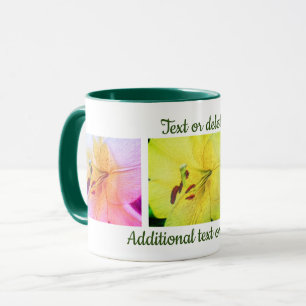 Yellow Lily Colours Floral Pencil Art Personalised Mug