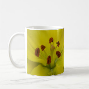 Yellow Lily Floral Mug
