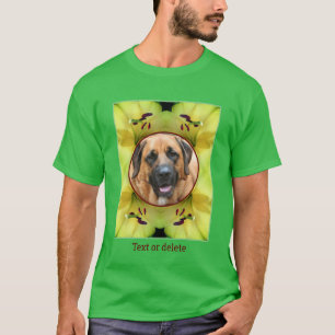 Yellow Lily Flower Frame Create Your Own Photo T-Shirt