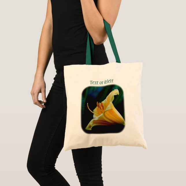 Yellow Lily Flower Personalised Tote Bag (Front (Product))