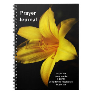 Yellow Lily Flower Prayer Journal