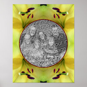 Yellow Lily Flower Up Close Create Your Own Photo Poster