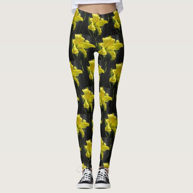 Yellow Lily Leggings (Front)