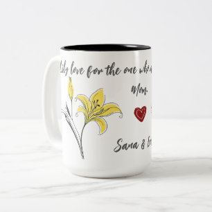 Yellow Lily Mothers Day Mug