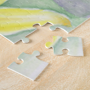 Yellow Lily Painting in Acrylic Jigsaw Puzzle