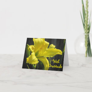 Yellow Lily Thank You Card