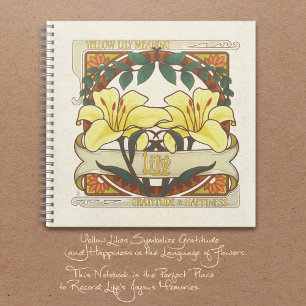 Yellow Lily Vintage Gratitude Happiness Journal
