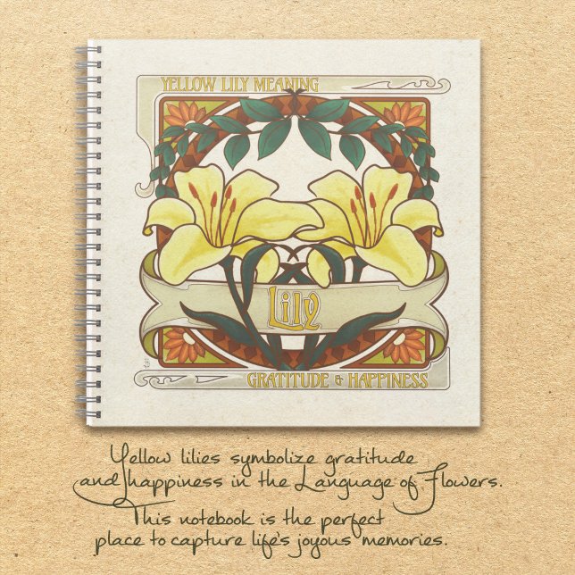 Yellow Lily Vintage Gratitude Happiness Journal (Yellow Lily Vintage-Style Gratitude Journal–Great for the cottagecore and vintage modern aesthetics.)