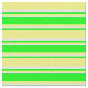 Yellow, Lime & Light Yellow Lines Pattern Fabric