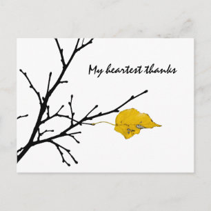 Yellow Lime Tree Leaf Postcard