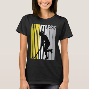 Yellow Limitless Hockey Birthday Cute Retro Female T-Shirt