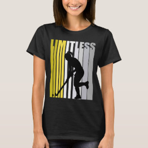 Yellow Limitless Hockey Birthday Cute Retro Female T-Shirt