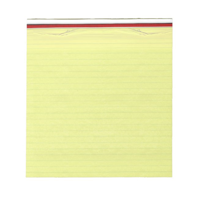 Yellow Lined School Paper Background Notepad (Front)