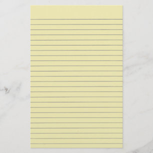 Yellow Lined Stationery