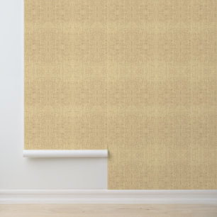 Yellow Linen Textured Vinyl Wallpaper