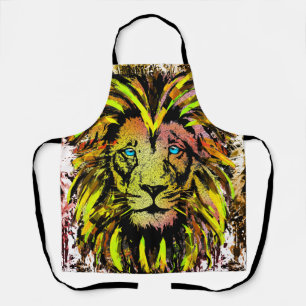 Yellow Lion Head Apron - Lion Face Apron