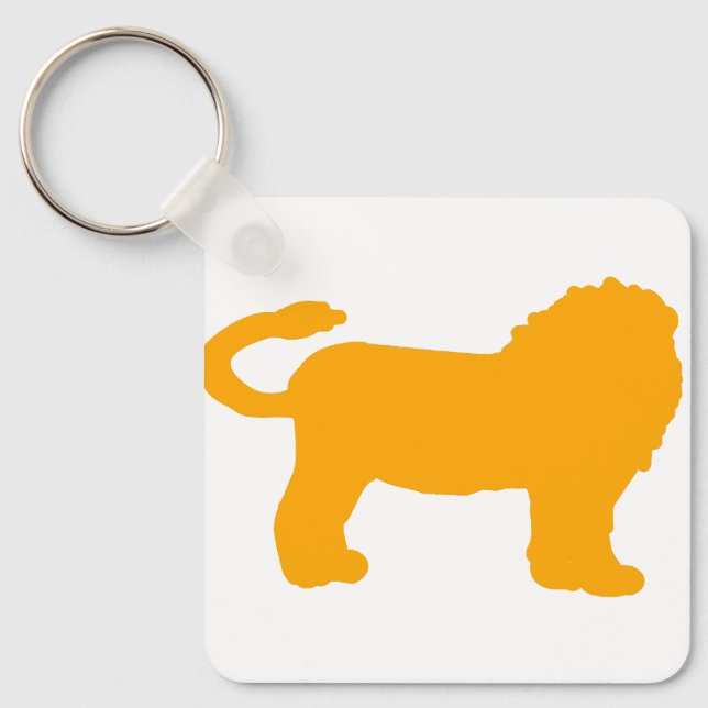 Yellow Lion Zodiac Keychain – Bright Leo  (Front)