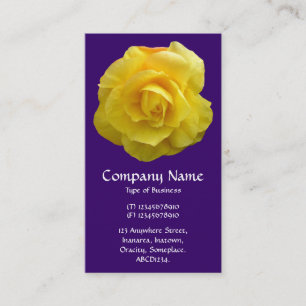 Yellow Lisianthus - Deep Purple Business Card