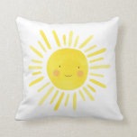 Yellow Little Sunshine Sun Nursery Room Cushion<br><div class="desc">Our Little Sunshine Sun 1st Birthday Party Balloon Decorations,  Paper Plates,  Our Little Sunshine Girl 1st Birthday Party,  Our Little Sunshine First Birthday Invite,  Little Sunshine Party</div>