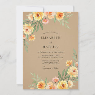 Yellow Lively Country Wedding Invitation