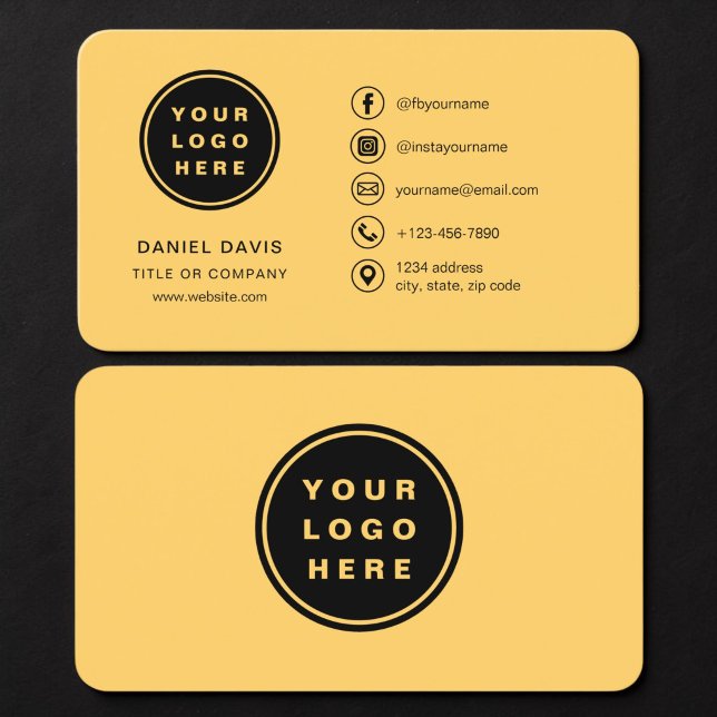 Yellow Logo Business Card (Creator Uploaded)