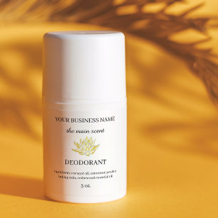 Yellow lotus deodorant sticker label