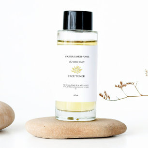 Yellow lotus face toner cosmetics packaging label