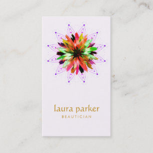 Yellow Lotus Flower Logo Healing Therapy Yoga Business Card