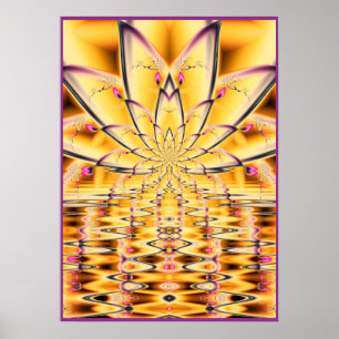 Yellow Lotus Flower Poster