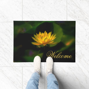 Yellow Lotus Welcome Mat