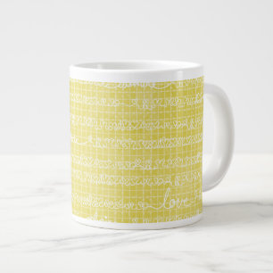 Yellow Love Words Jumbo Mug Soup Ice Cream