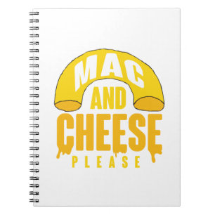 Yellow Macaroni Cheese for kids Mac and Cheese Notebook