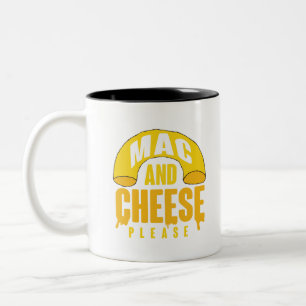 Yellow Macaroni Cheese for kids Mac and Cheese Two-Tone Coffee Mug