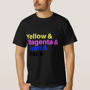 Yellow & Magenta & Cyan & Black T-Shirt