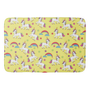 Yellow Magical Unicorn Bath Mat
