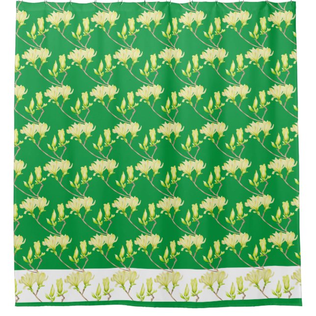 Yellow Magnolias on a Shower Curtain (Front)