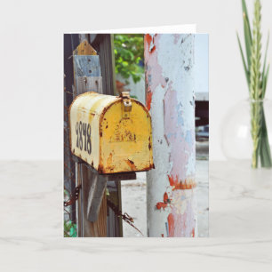 Yellow Mailbox Card