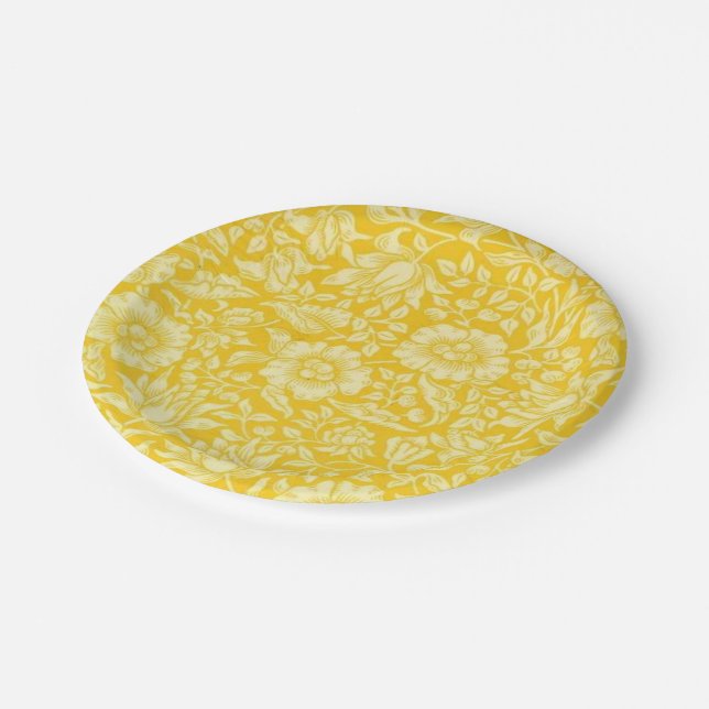 Yellow Mallow Paper Plate (Angled)