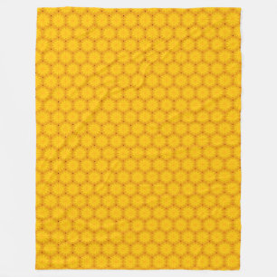 Yellow Mandala Boho Fleece Blanket