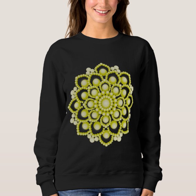 Yellow Mandala Flower Sweatshirt (Front)