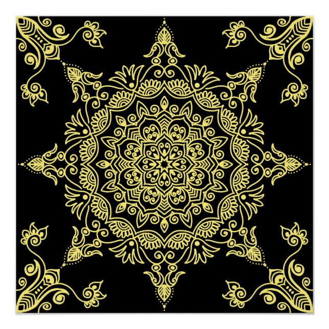 Yellow mandala poster (Front)