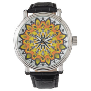 Yellow Mandala Wristwatch