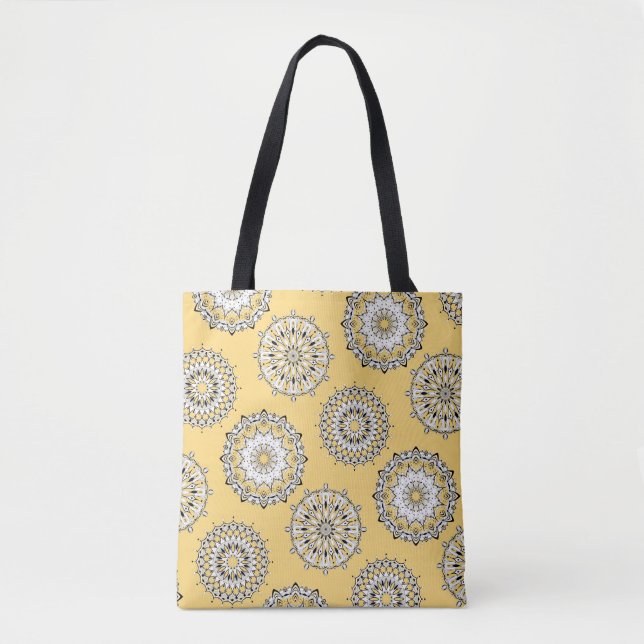 Yellow Mandalas Tote (Front)
