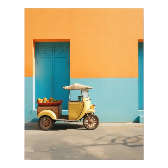 Yellow Mango Riksja Photo Print (Front)