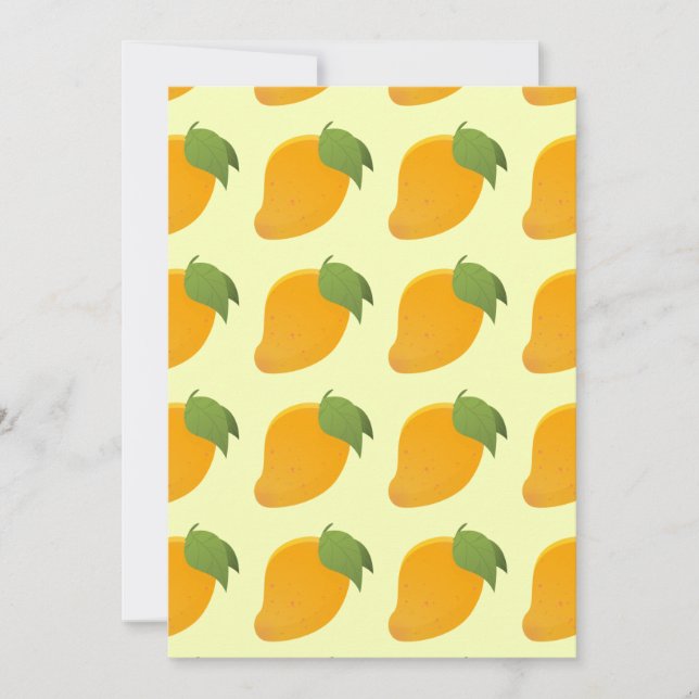 Yellow Mango Tropical Fruit Lovers Caribbean Thank You Card (Front)