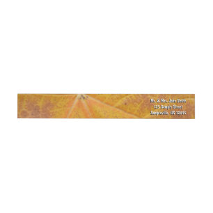 Yellow Maple Leaf Autumn Abstract Nature Wrap Around Label