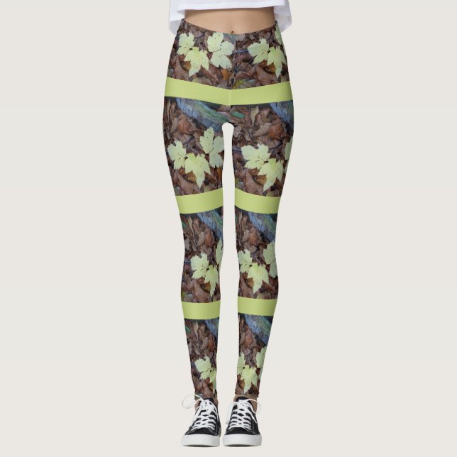 Yellow Maple Leaves Legging (Front)